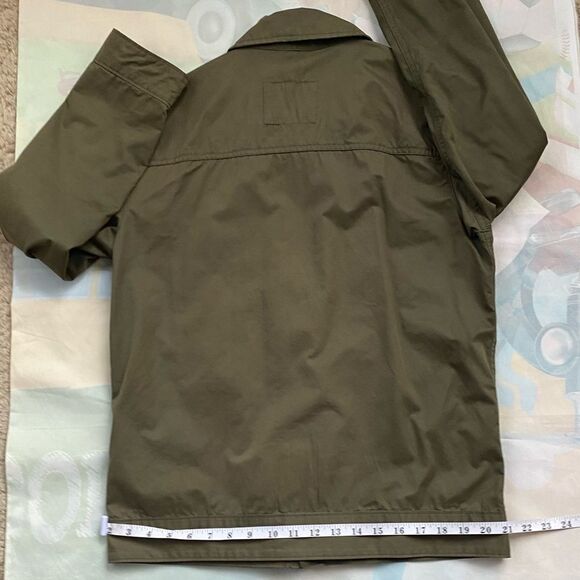 Abercrombie & Fitch overshirt jacket in olive army green size small full zip - Picture 3 of 12